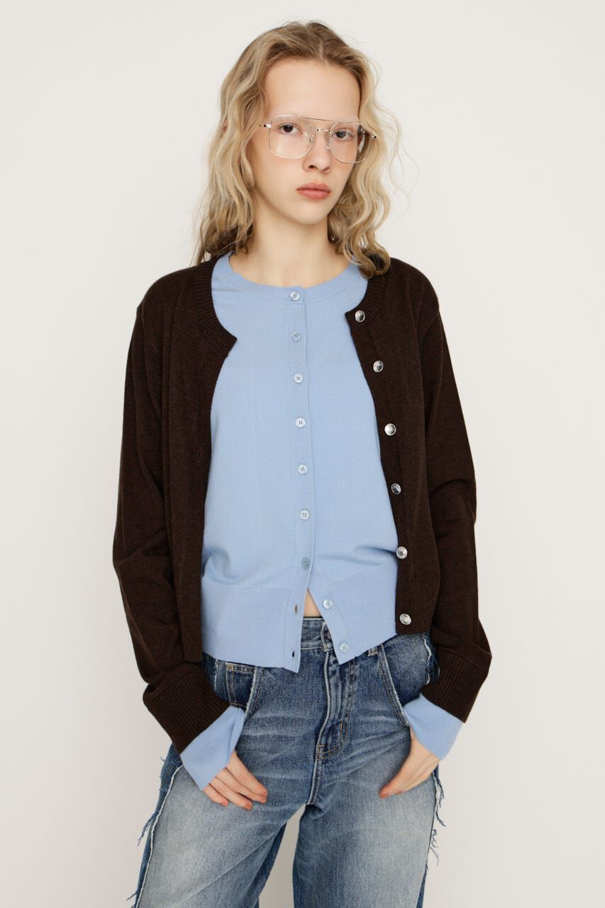 SLY「LAYERED LIKE KNIT トップス」|ニット・セーター|BRN