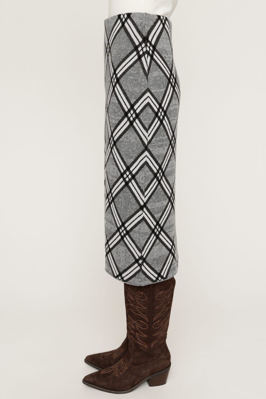 SLY「JQ CHECK KNIT ミドルスカート」|スカート|