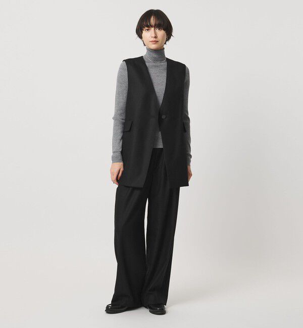 UNITED ARROWS「Vネック ノーカラー テーラード ベスト」|テーラードジャケット|