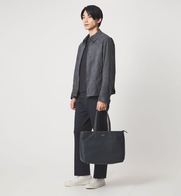 UNITED ARROWS green label relaxing「シボ レザーライク ジップ トート バッグ」|トートバッグ|