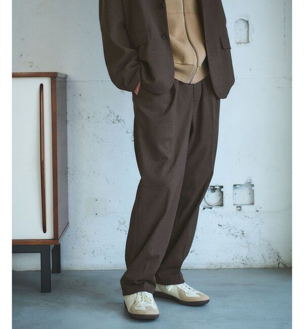 UNITED ARROWS green label relaxing「WONDER CLOTH オルマイ ワイド イージーパンツ W3 -ストレッチ-」|その他|DK.BROWN
