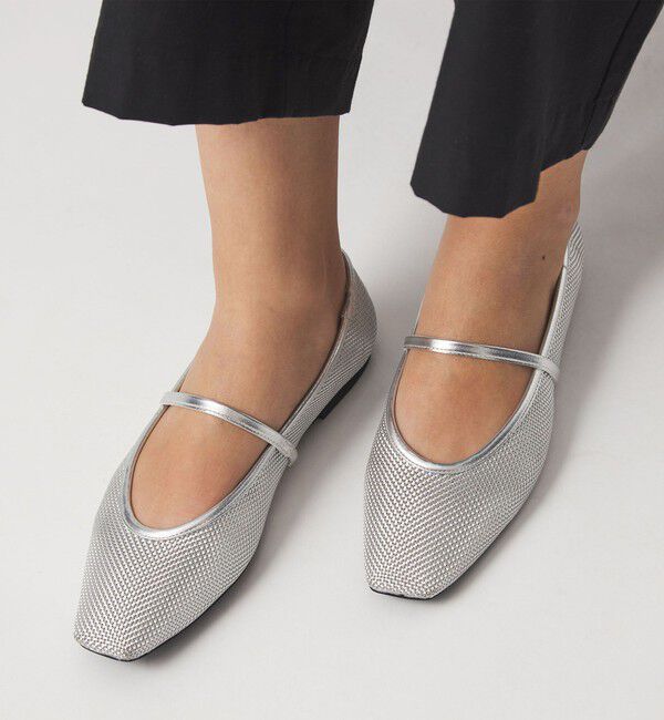 UNITED ARROWS green label relaxing「スクエアストラップ フラットシューズ」|パンプス|