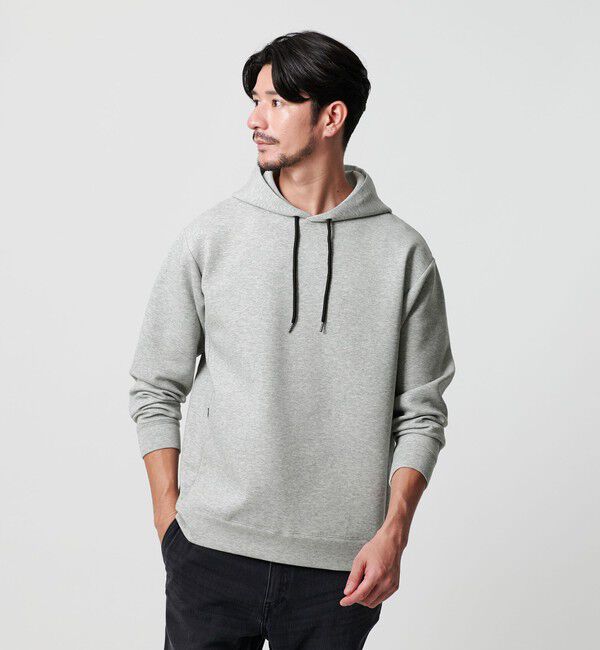 BEAUTY&YOUTH UNITED ARROWS「【WEB限定 WARDROBE SMART】ダブルニット  スウェット パーカー/セットアップ対応」|パーカー|MD.GRAY