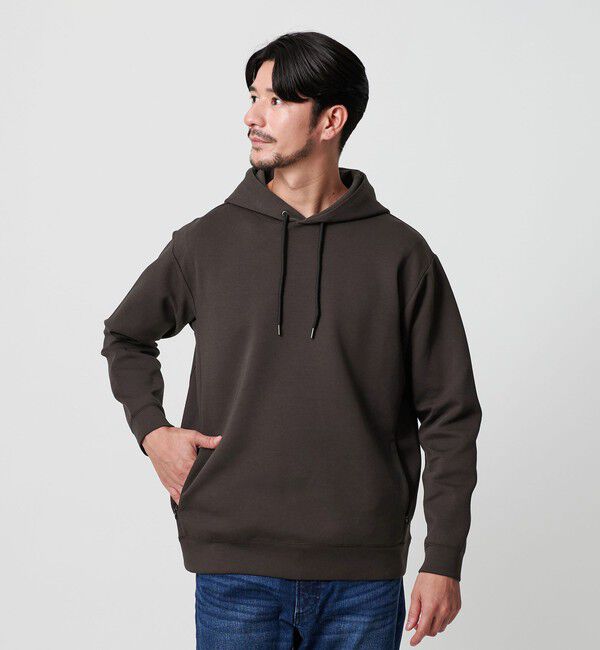 BEAUTY&YOUTH UNITED ARROWS「【WEB限定 WARDROBE SMART】ダブルニット  スウェット パーカー/セットアップ対応」|パーカー|DK.BROWN