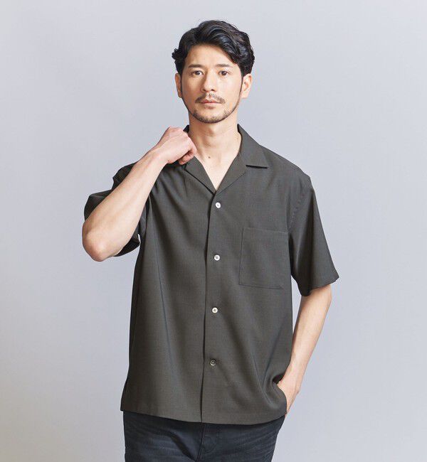 BEAUTY&YOUTH UNITED ARROWS「【WEB限定 WARDROBE SMART】 Reflax オープンカラー シャツ」|シャツ・ブラウス|