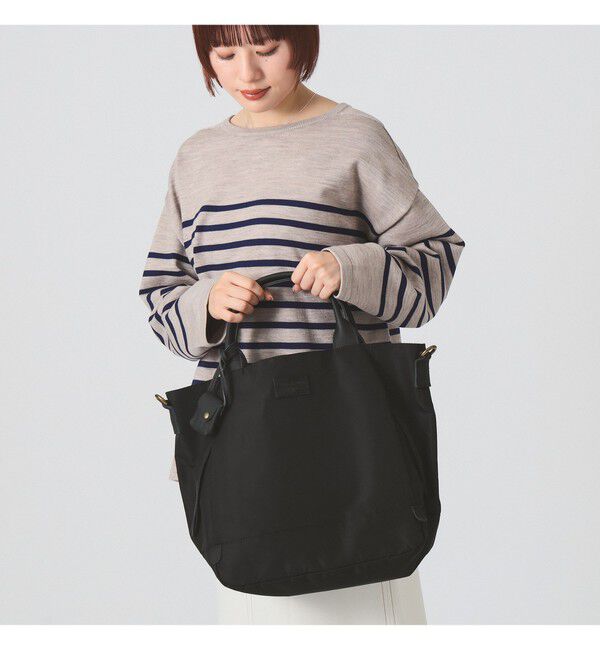 Ray BEAMS 「toleur / ポリエステル 2way トートバッグ」|トートバッグ|BLACK