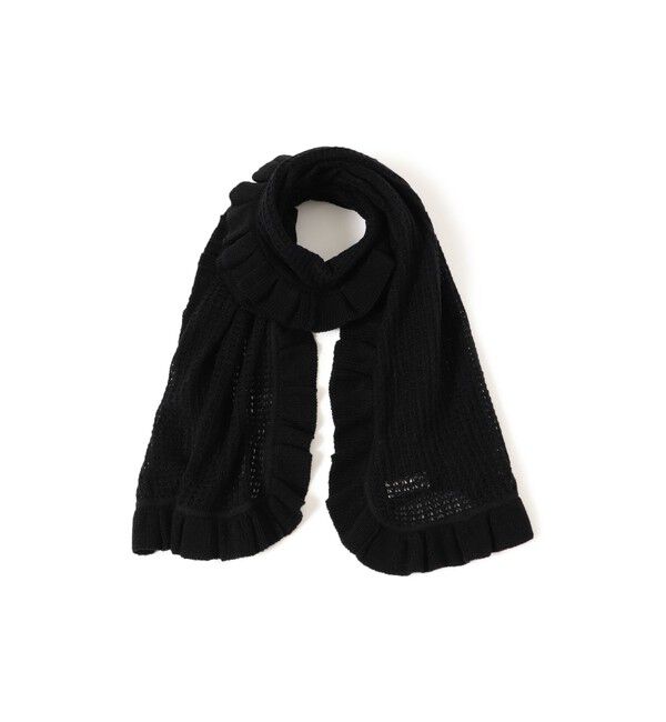 BEAMSBOY「透かし編み フリル ストール」|マフラー|