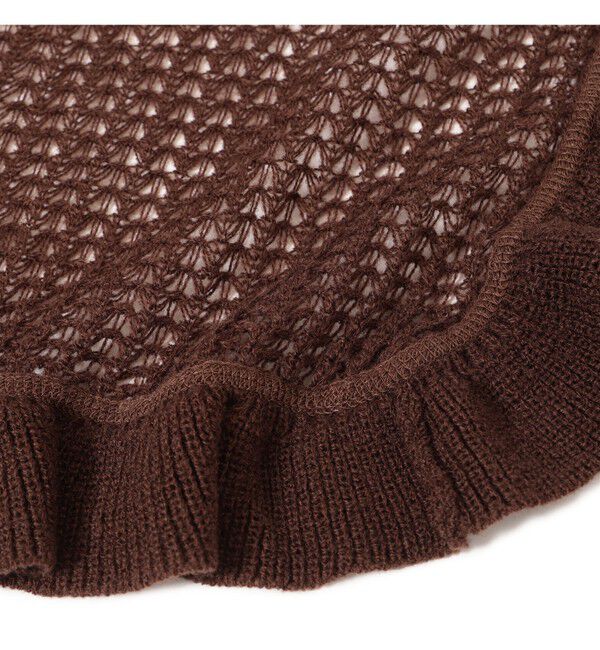 BEAMSBOY「透かし編み フリル ストール」|マフラー|