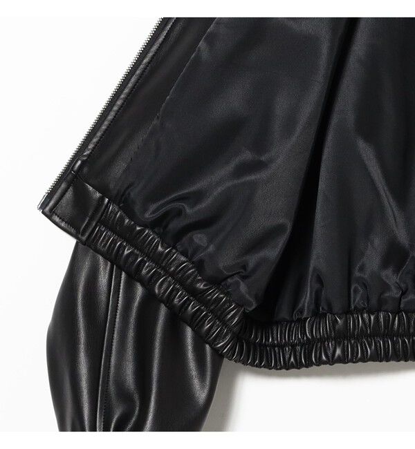 Ray BEAMS 「フェイクレザー ジップ ブルゾン」|ブルゾン・スタジャン|