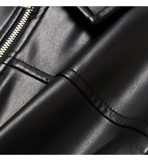 Ray BEAMS 「フェイクレザー ジップ ブルゾン」|ブルゾン・スタジャン|