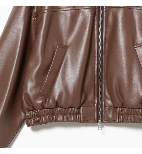 Ray BEAMS 「フェイクレザー ジップ ブルゾン」|ブルゾン・スタジャン|