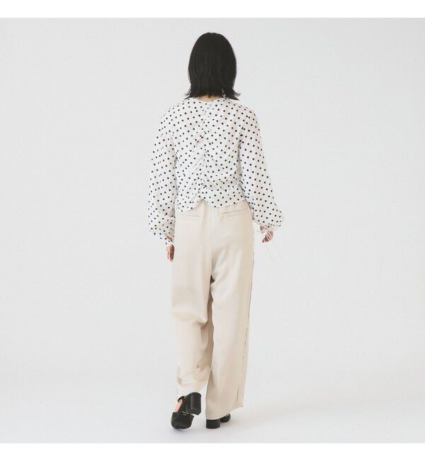 Ray BEAMS 「ドット センター ギャザー ブラウス」|シャツ・ブラウス|