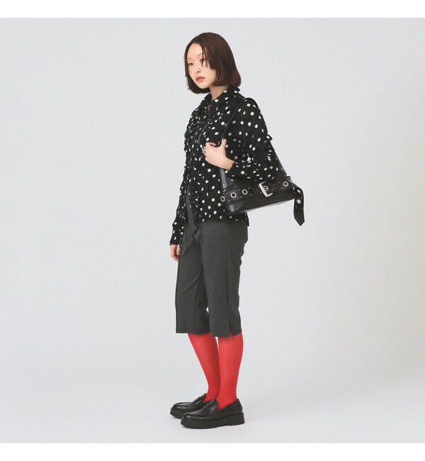Ray BEAMS 「ドット クリンクル フリル シャツ」|シャツ・ブラウス|
