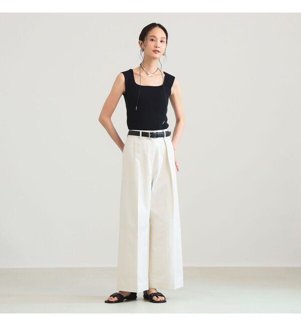 Demi-Luxe BEAMS 「タック チノ ワイドパンツ」|チノ|
