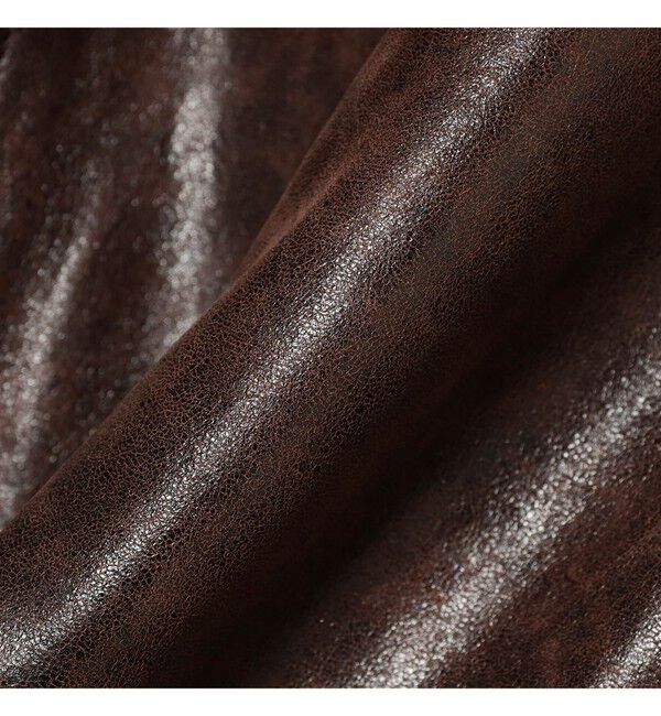 BEAMS「ワイドショートフィット ゴートレザー ジップブルゾン」|ブルゾン・スタジャン|