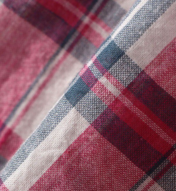 SHIPS any「SHIPS any:〈洗濯機可能〉マドラス チェック ボウタイ パフスリーブ ブラウス」|シャツ・ブラウス|