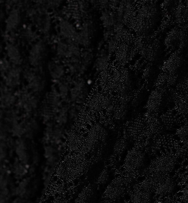 quaranciel「quaranciel:〈手洗い可能〉フラワー レース ストレッチ クルーネック プルオーバー」|Tシャツ・カットソー|