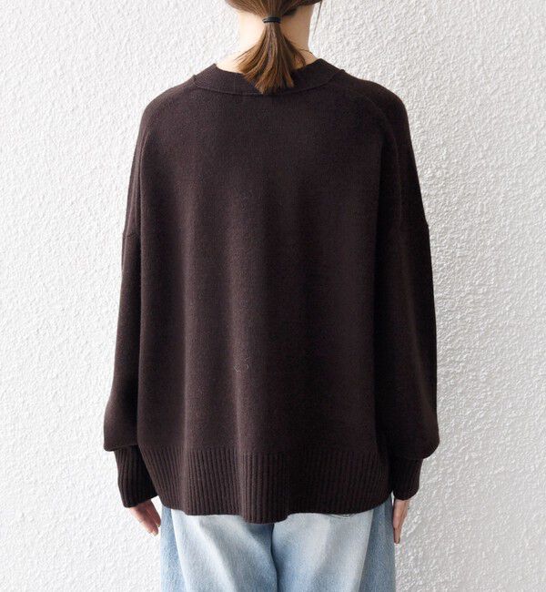 SHIPS any「SHIPS any:〈手洗い可能〉AQUA カシミヤ ミックス Vネック カーディガン」|カーディガン|