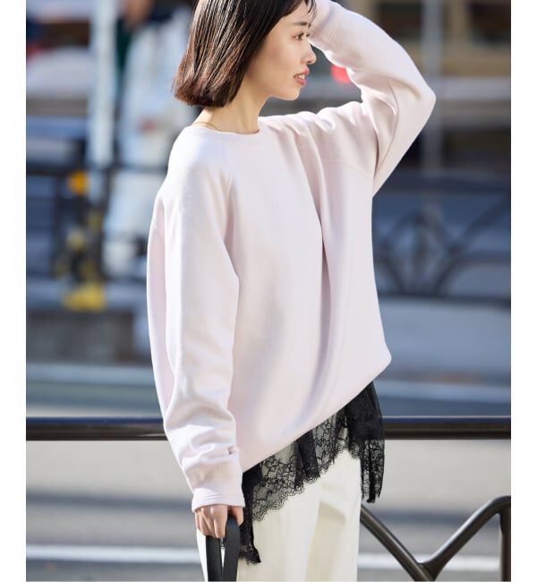 SLOBE IENA「レースコンビカットソー2」|Tシャツ・カットソー|