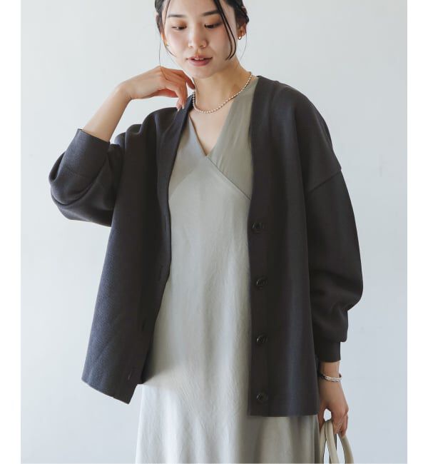NOBLE「ファインハニカムVネックカーディガン」|カーディガン|