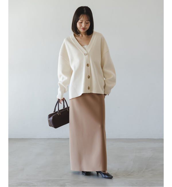 NOBLE「ファインハニカムVネックカーディガン」|カーディガン|