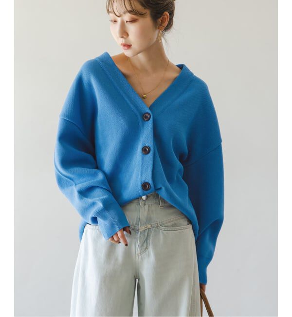 NOBLE「ファインハニカムVネックカーディガン」|カーディガン|
