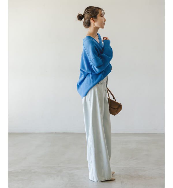 NOBLE「ファインハニカムVネックカーディガン」|カーディガン|