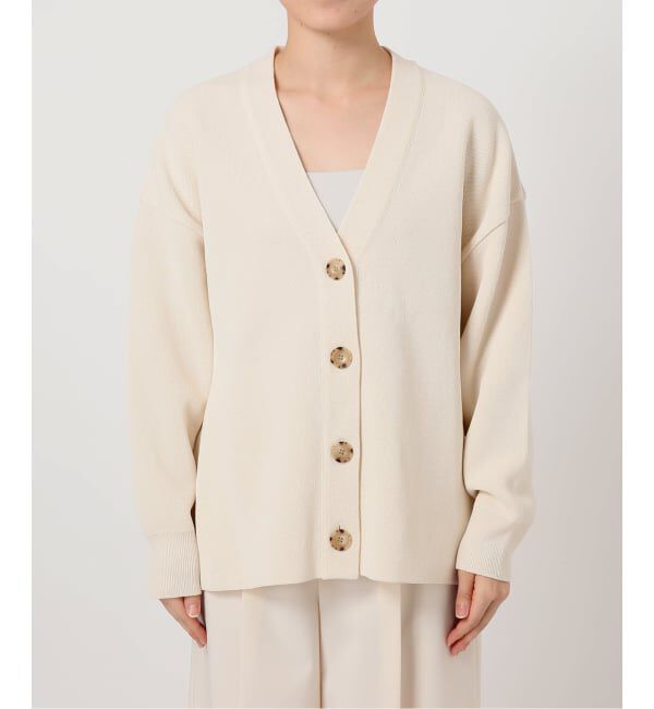 NOBLE「ファインハニカムVネックカーディガン」|カーディガン|