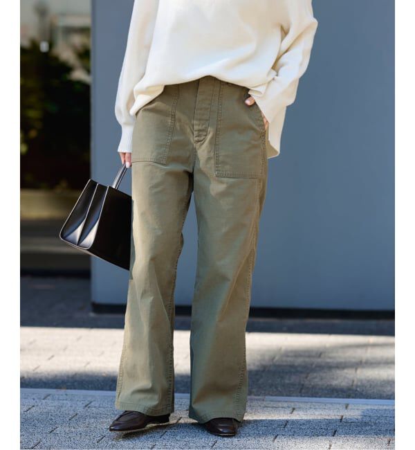 FRAMeWORK「ライトミリタリースラブベイカーパンツ」|カーゴ|