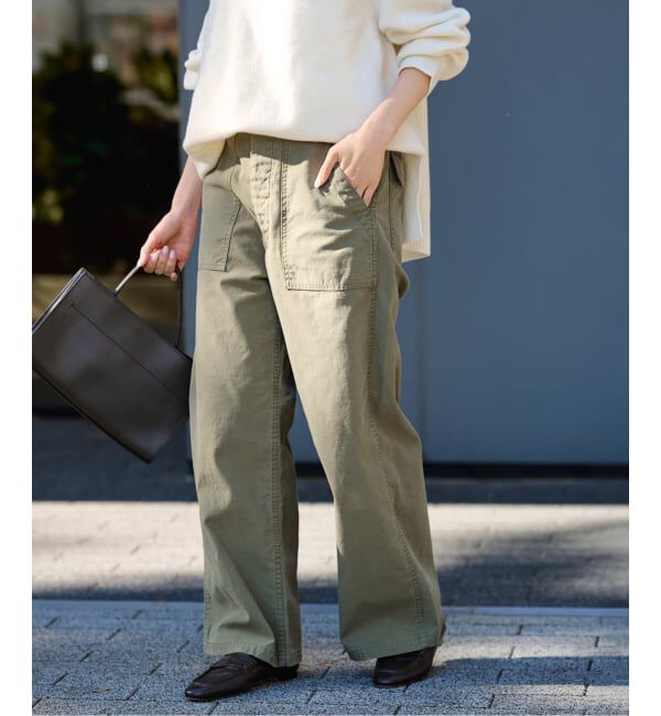 FRAMeWORK「ライトミリタリースラブベイカーパンツ」|カーゴ|