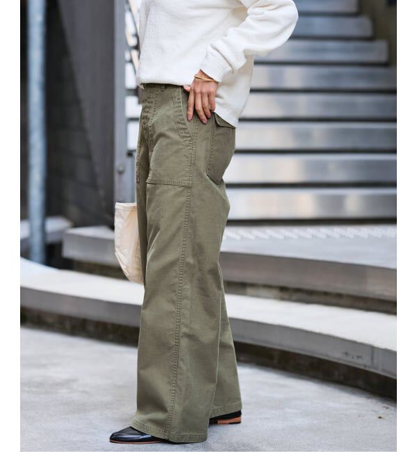 FRAMeWORK「ライトミリタリースラブベイカーパンツ」|カーゴ|