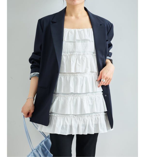 U by SPICK&SPAN「《予約》ギャザーボリュームミニワンピース」|ワンピース|