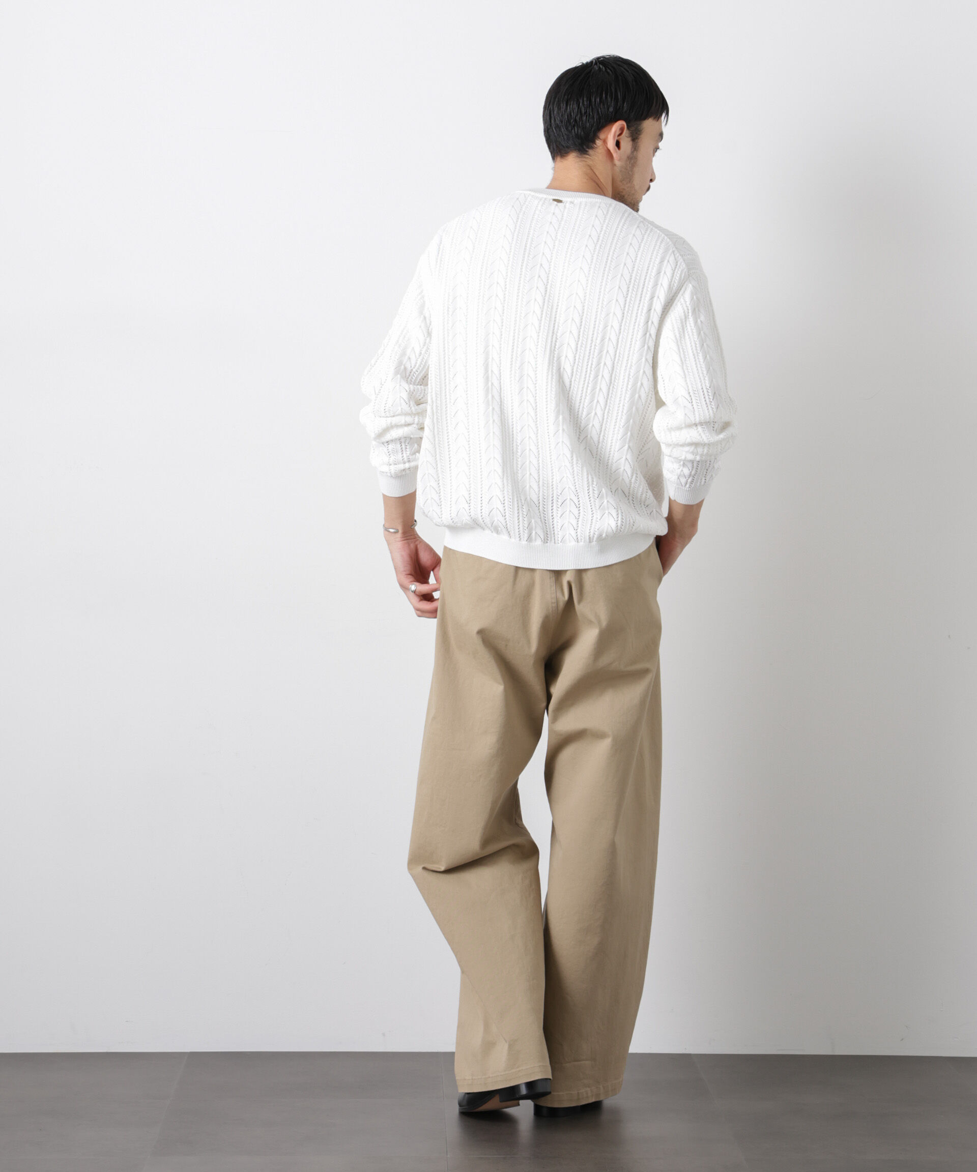 nano･universe「｢ASSEMBLANC｣コードヤーンシアーケーブルニット」|ニット・セーター|