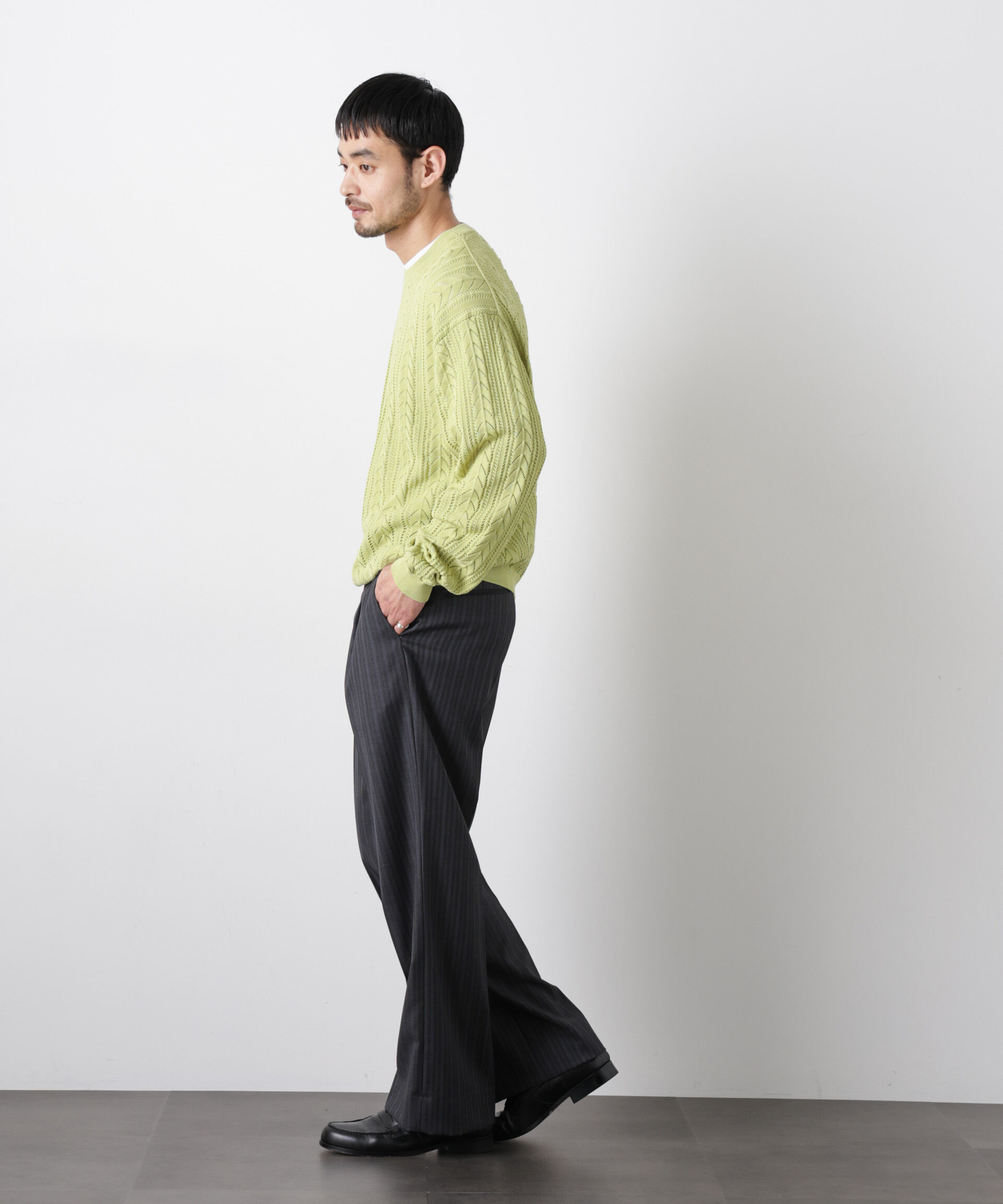 nano･universe「｢ASSEMBLANC｣コードヤーンシアーケーブルニット」|ニット・セーター|