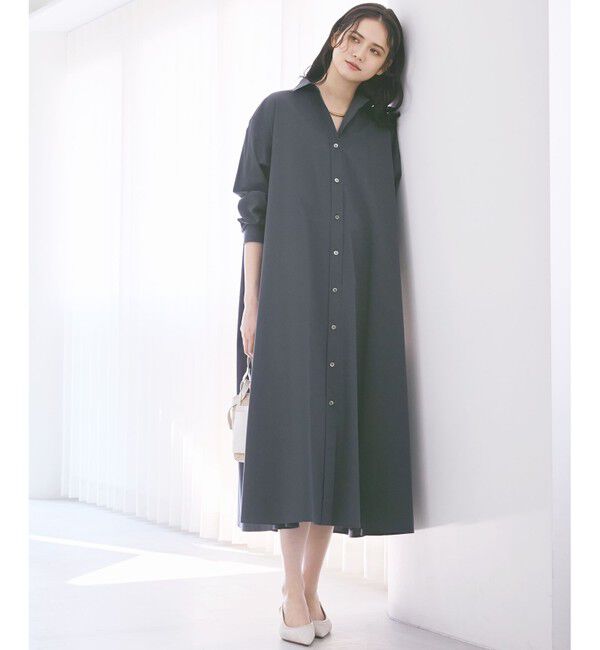 23区「【SLOW/一部店舗限定】タンブラーコットンブロード シャツワンピース」|ワンピース|