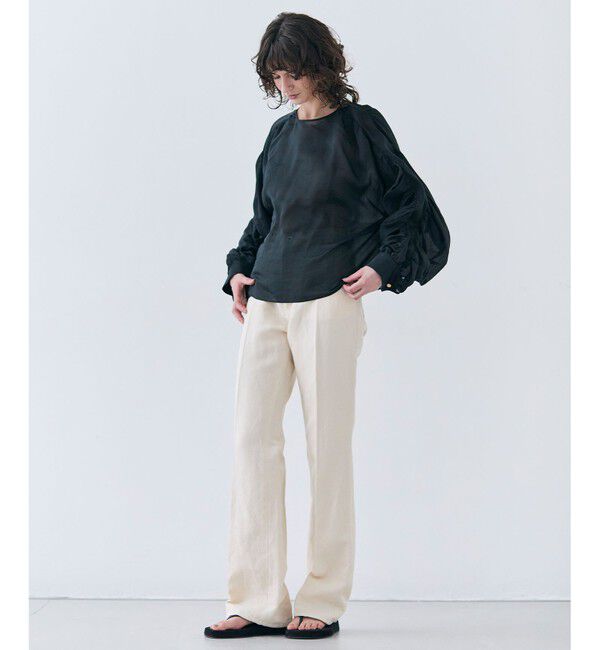 BEIGE,「【洗える】CUPHEA / センタープレス入りフレアパンツ」|その他|