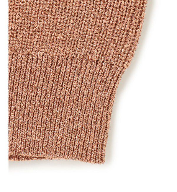 BEIGE,「【洗える・eclat 5月号掲載】VANDA / ラメ入りVネックノースリーブニット」|ニット・セーター|