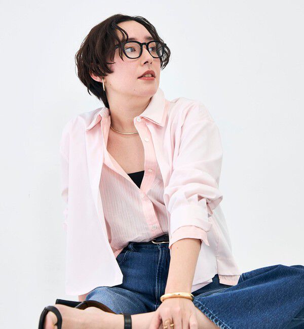 NOLLEY'S「ウォッシャブルレイヤード風ショート丈シャツ」|シャツ・ブラウス|