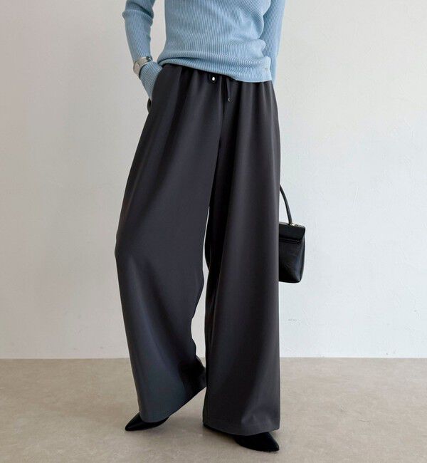 fredy emue「【リピーター続出！/高身長サイズあり】とろみWarmストレートイージーパンツ」|チノ|