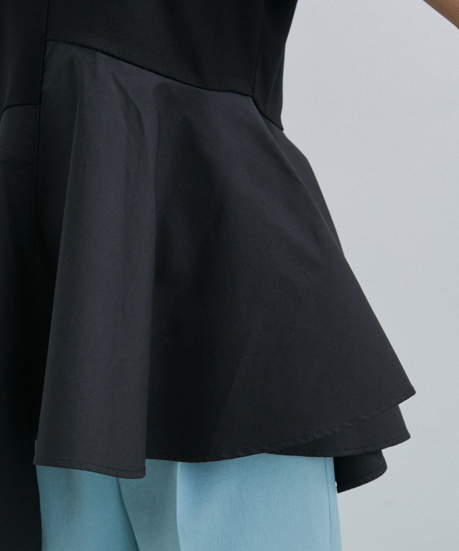 ADAM ET ROPE'「【再入荷・WEB限定・洗える】フリルペプラムカットソー」|Tシャツ・カットソー|