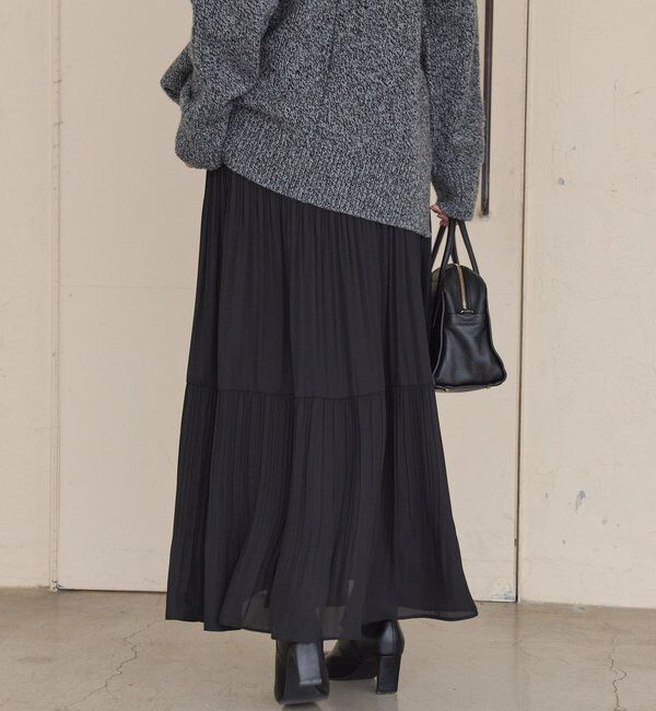 「【上品見え】ティアードプリーツスカート」|スカート|