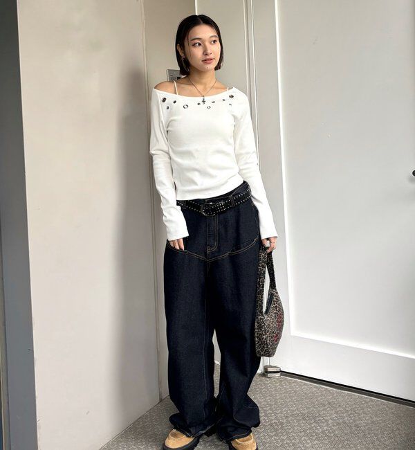  「アイレットオフショルトップス」|Tシャツ・カットソー|