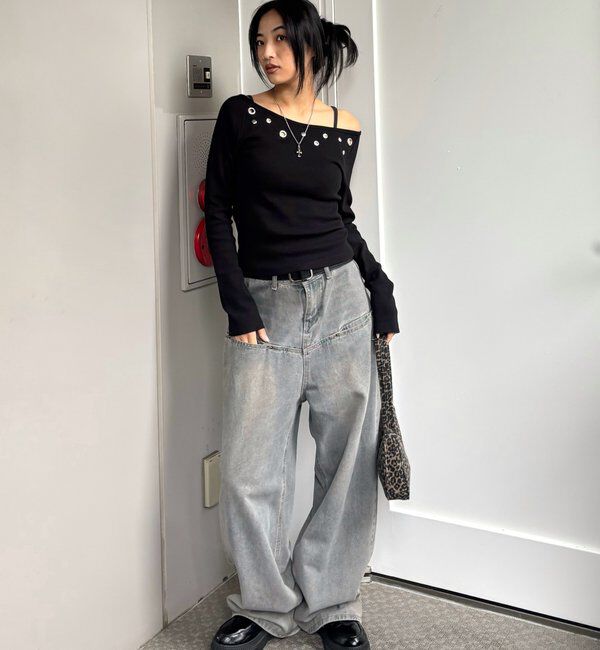  「アイレットオフショルトップス」|Tシャツ・カットソー|