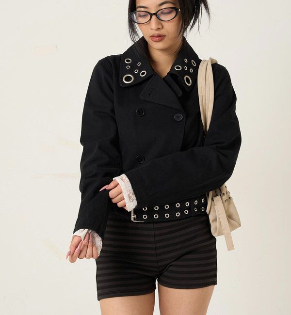  「アイレットショートPジャケット」|ブルゾン・スタジャン|