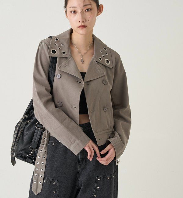  「アイレットショートPジャケット」|ブルゾン・スタジャン|