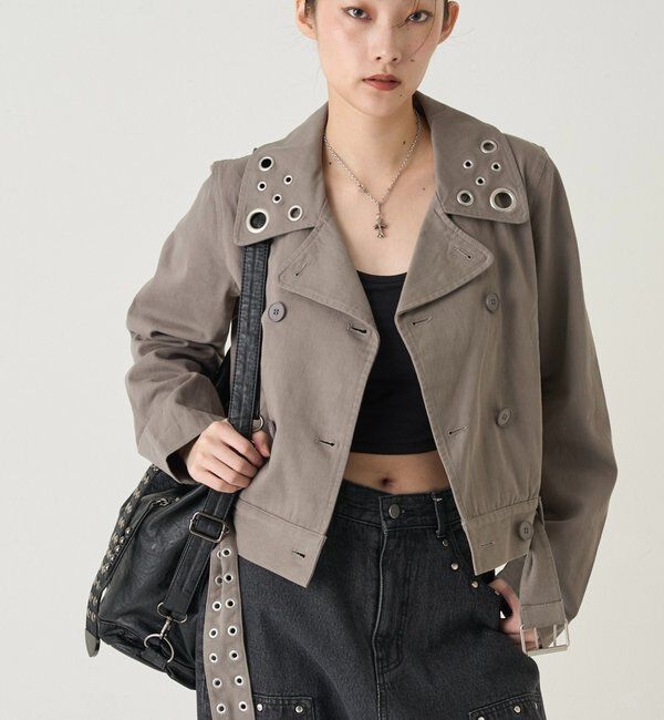  「アイレットショートPジャケット」|ブルゾン・スタジャン|