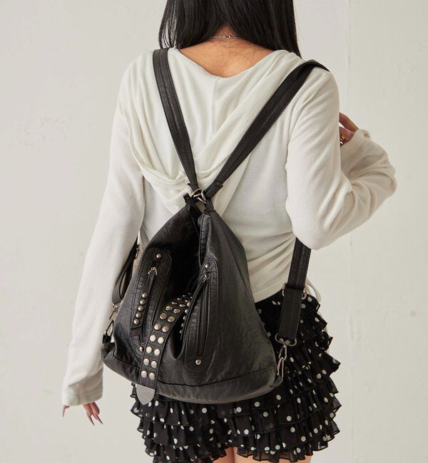  「2WAYドットスタッズリンプバッグ」|ショルダー・メッセンジャー|