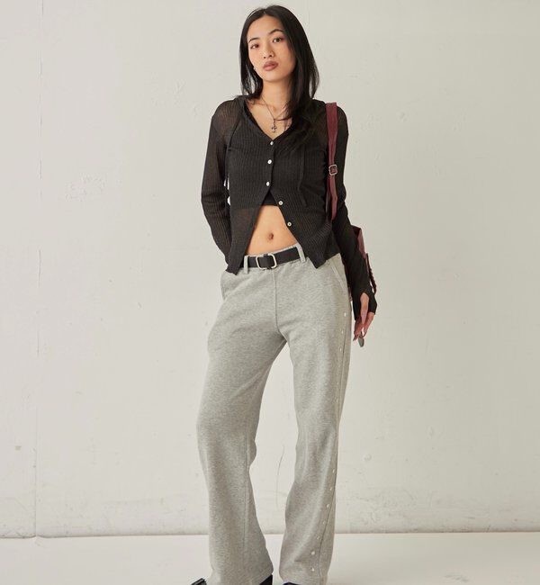  「シアーリブニットナローフーディ」|カーディガン|