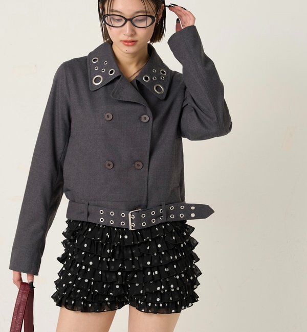  「TRアイレットショートPジャケット」|ブルゾン・スタジャン|