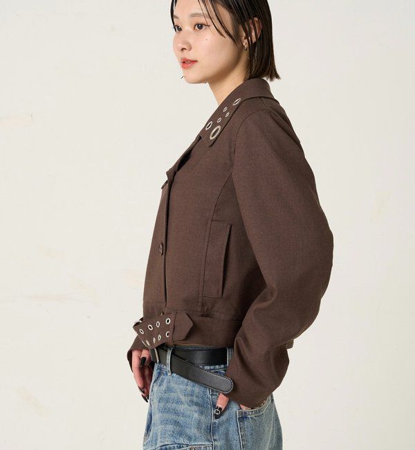  「TRアイレットショートPジャケット」|ブルゾン・スタジャン|